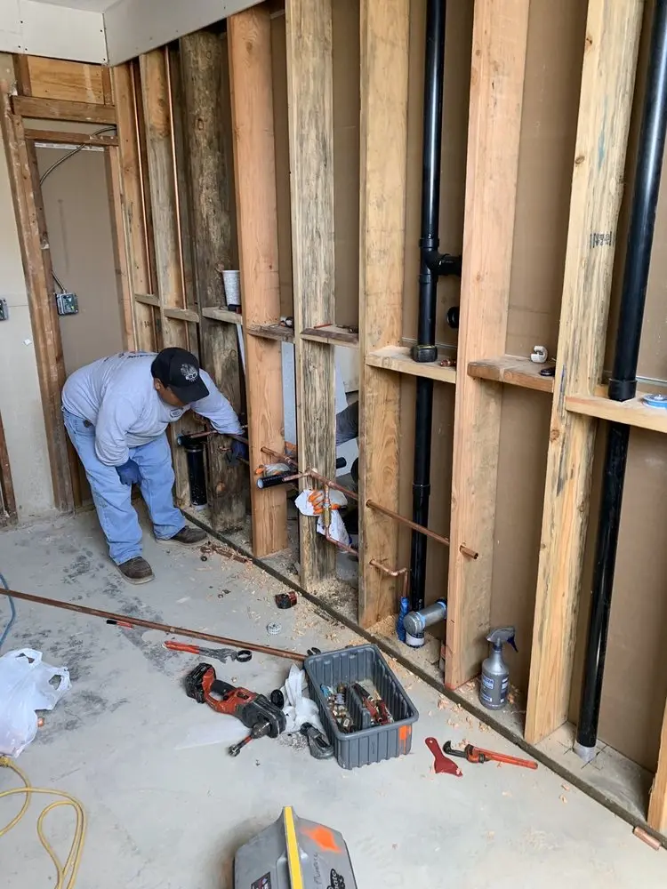 Commercial rough-in plumbing for Gas Line Repair in Unionville